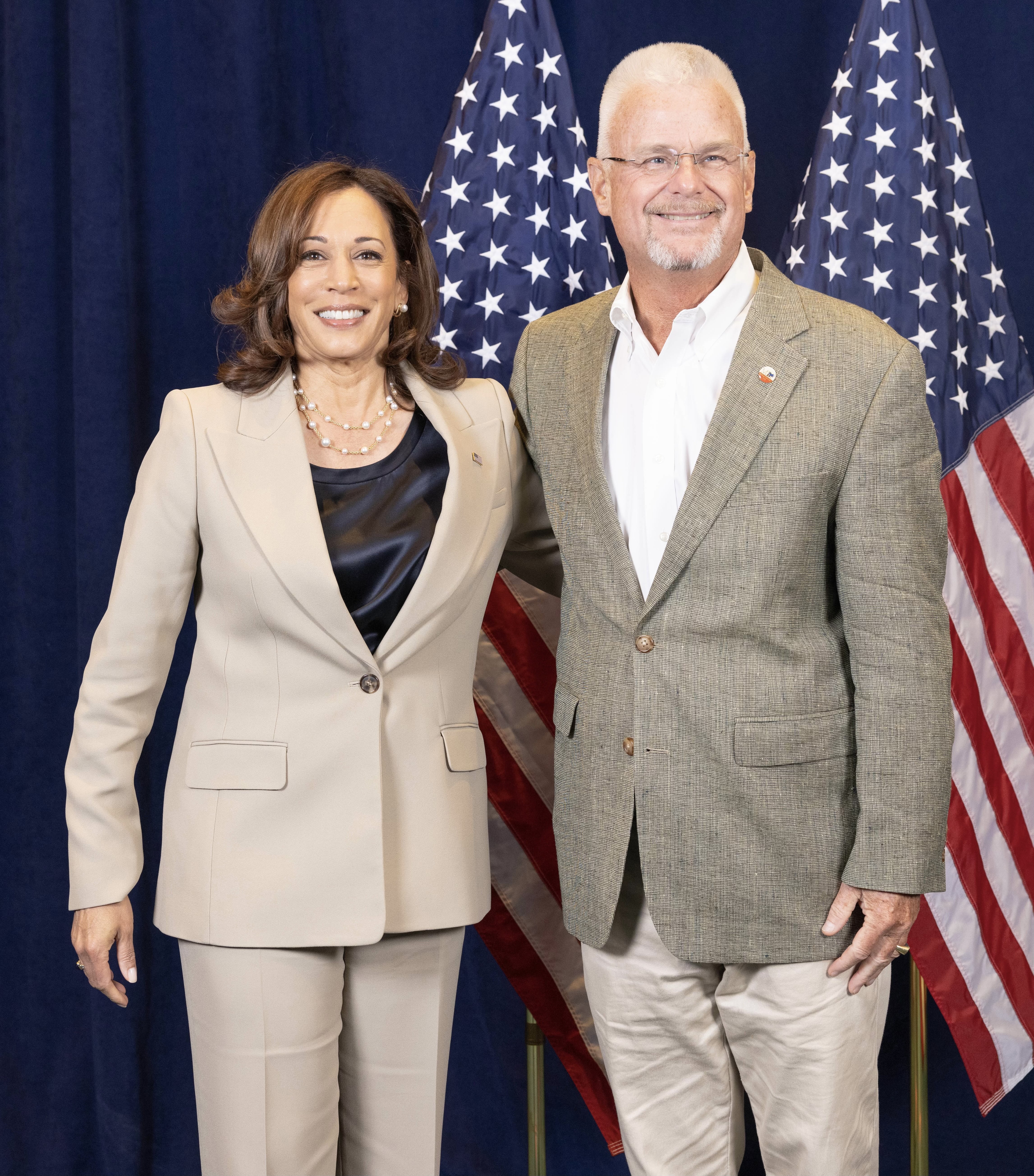 Mark LaChey with U.S. Vice President Kamala Harris. Courtesy photo