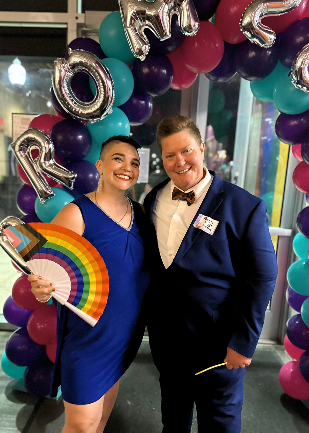 Tracy Hall (right) with her wife Christine. Courtesy photo