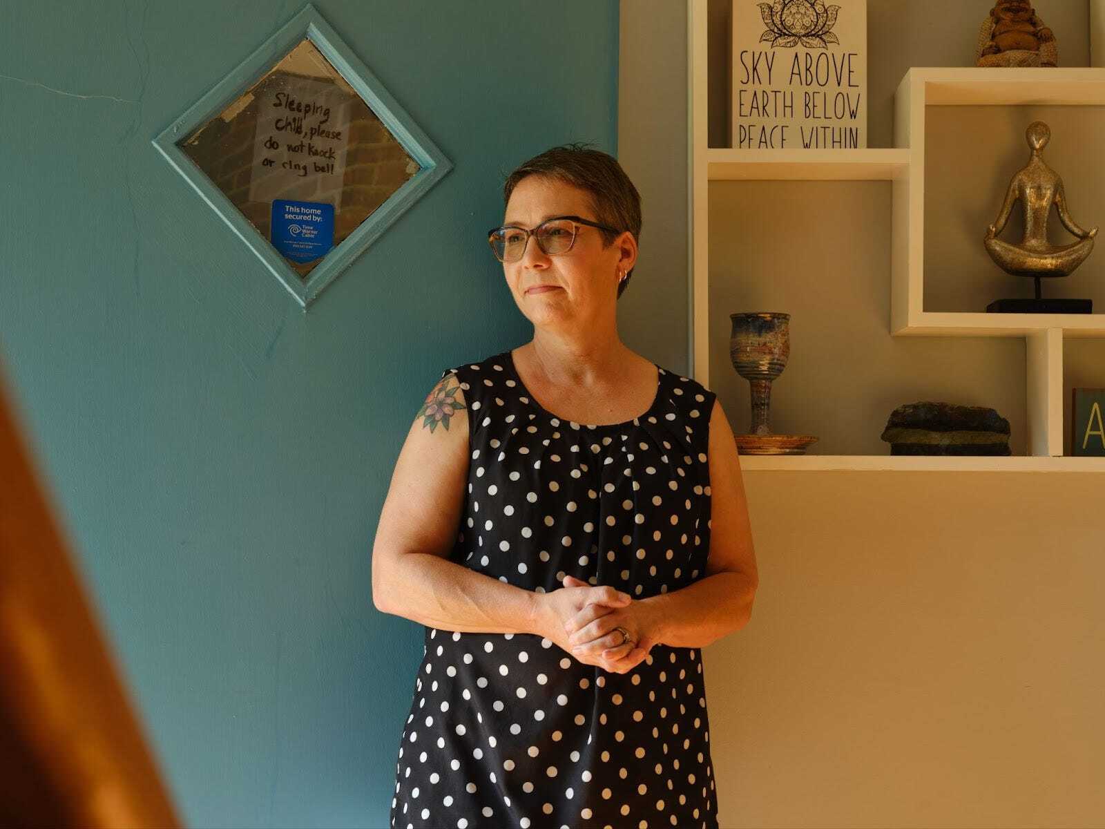 Angela Thompson in her home in Columbia, South Carolina. Photo: Ian Curcio for Uncloseted Media and The 19th