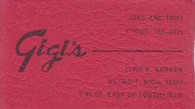 Gigi's business card, 1973. Photo: GayBarchives.com