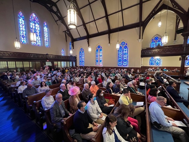 Parishioners at First Congregational Church of Ann Arbor. Courtesy photo