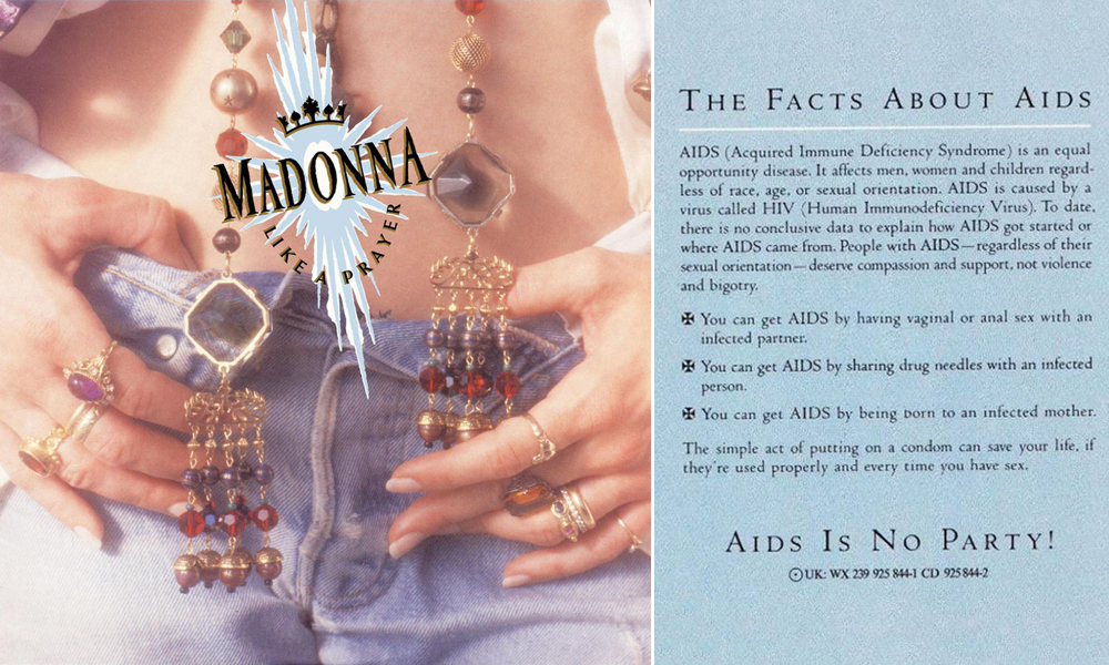 Looking Back At The Facts About AIDS22 Card Insert Madonna Included With Her Like A Prayer Album 1