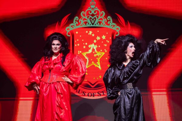 Haus of Scissors Belladonna Marz (left) and Portia Lynn perform in the talent segment. Photo: @That.Gay.Photographer