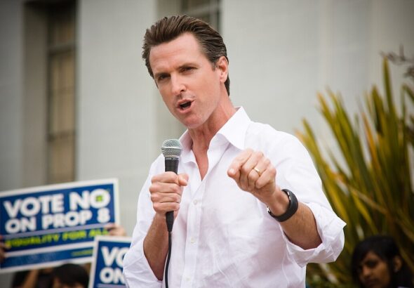 Gavin Newsom campaigning against Proposition 8 in 2008. Photo: Charlie Nguyen, Creative Commons License, Wikimedia