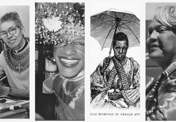 Pauli Murray, Marsha P. Johnson, Frances Thompson and Miss Major Griffin-Gracy. Courtesy Erin in the Morning