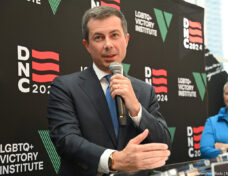 Pete Buttigieg at the 2024 Democratic National Convention. Photo: Michael Key/Washington Blade