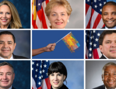 Clockwise from top left: U.S. House Representatives Laura Gillen, Marcy Kaptur, Don Davis, Vicente Gonzalez, Cleo Fields, Marie Glesenkamp Perez, Eugene Vindman and Henry Cuellar. Photos: Official U.S. House portraits