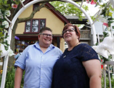 'We don't want to go back to being second-class citizens,' said April DeBoer, seen here with wife Jayne Rowse in 2015 following a ruling by the US Supreme Court that struck down same-sex marriage bans nationwide. Photo via Bridge Michigan Republishing License: Paul Sancya/Associated Press