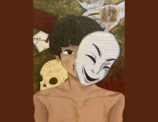 Artwork: "Confessions of a Mask" by S Loney, 15.