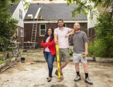 Shea Hicks-Whitfield, Evan Thomas and Keith Bynum on site at a 'Bargain Block' renovation in Detroit. Photo: HGTV