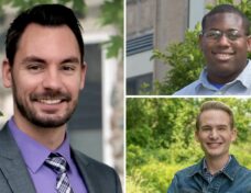 Newly elected Michigan LGBTQ+ candidates include Eastpointe Mayor Mike Klinefelt, who was sworn in Nov. 13 (Left), Mount Clemens City Commissioner Spencer Calhoun, who was sworn in Nov. 13 (Top Right) and Menominee Mayor-Elect Casey Hoffman (Bottom Right). Courtesy photos