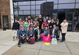 A group of participants at Equality Michigan's 2025 LGBTQ+ Capitol Day. Photo: Equality Michigan