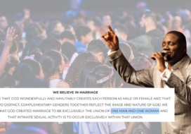 An excerpt from the Triumph Church website focused on a traditional interpretation of marriage. Rev. Solomon Kinloch photo:…