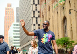 Lt. Gov. Garlin Gilchrist takes part in the 2025 Motor City Pride Parade. Photo: Andrew Potter