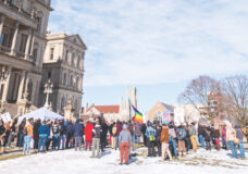 Lansing Trans Rights Rally, Jan. 30, 2025. Photo: Brian Wells