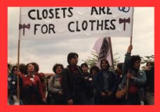 From the Oct. 14, 1979 national March on Washington for Lesbian Gay RIghts in Washington, DC. Full sign reads, "Ann Arbor Sa…