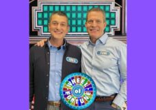 Greg Ruvolo and Tom Bayer on the "Wheel of Fortune" set. Courtesy photo
