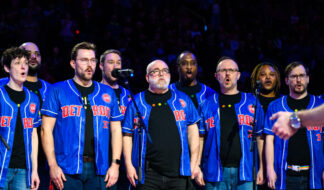 PRISM performs at Pistons Pride Night in 2025. Photo: Detroit Pistons