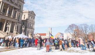 Lansing Trans Rights Rally, Jan. 30, 2025. Photo: Brian Wells