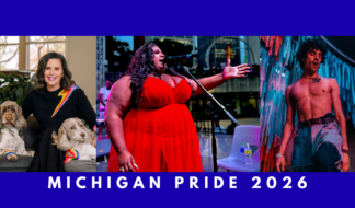 Gov. Gretchen Whitmer (left), Ferndale and Motor City Pride performer Alise King (center), Ferndale Pride performer Zach Witness. Photos: Whitmer - Andrew Potter; King - courtesy photo; Witness - @bonmk102