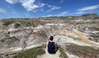 2main Me sitting in the Canadian badlands