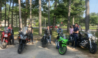 Queer Moto Ride participants. Photo: Up North Pride