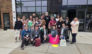 A group of participants at Equality Michigan's 2025 LGBTQ+ Capitol Day. Photo: Equality Michigan