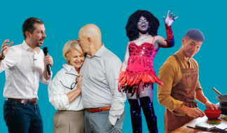 Pete Buttigieg (Photo: Instagram/@pete.buttigieg),  Kris and Dave Hutton (Photo: Andrew Potter), Anania (Photo: anania00.com), Jon Kung (Photo: Johnny Miller)