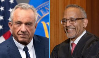 U.S. Health and Human Services Secretary Robert F. Kennedy, Jr. and federal judge Mustafa T. Kasubhai. Official portraits