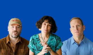 Max Morefield (KISS App), Sierra Lambert (Gig-L) and Mark Thiesmeyer Hook (Align Athlete) speaking with Pride Source on camera about their entrepreneurial efforts.