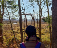Ashley D'Souza soaks up nature on a hike. Courtesy photo