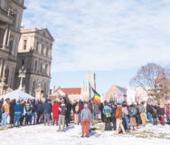 Lansing Trans Rights Rally, Jan. 30, 2025. Photo: Brian Wells