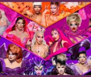 Aja, Irene The Alien, Olivia Lux, Phoenix, Bosco, Deja Sky, Tina Burner, Nicole Paige Brooks, Kerri Colby, Jorgeous, Mistress Isabelle Brooks, Lydia B Kollins, Alyssa Hunter, Ginger Minj, Acid Betty, Daya Betty, Denali, Cynthia Lee Fontaine for Ru Paul's Drag Race All Stars Season 10, streaming on Paramount+, 2024. Photo: Xavier Guerra/World of Wonder/Paramount+