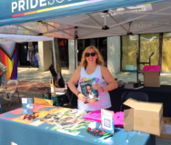 Pride Source Operations Manager Carolyn Cardenas at Ann Arbor Pride 2025. Photo: Anni Arbour