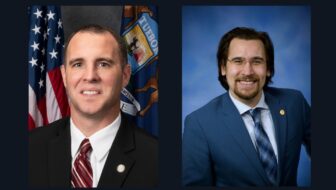 Sen. Thomas Albert (R-SD-18) and Rep. Brad Paquette (R-HD-37). Photos: State of Michigan