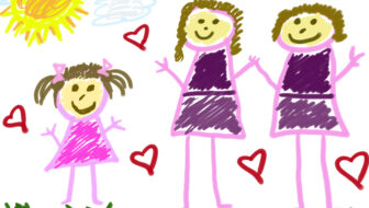 Bigstock Young Girl S Drawing Of Her Fa 2580685