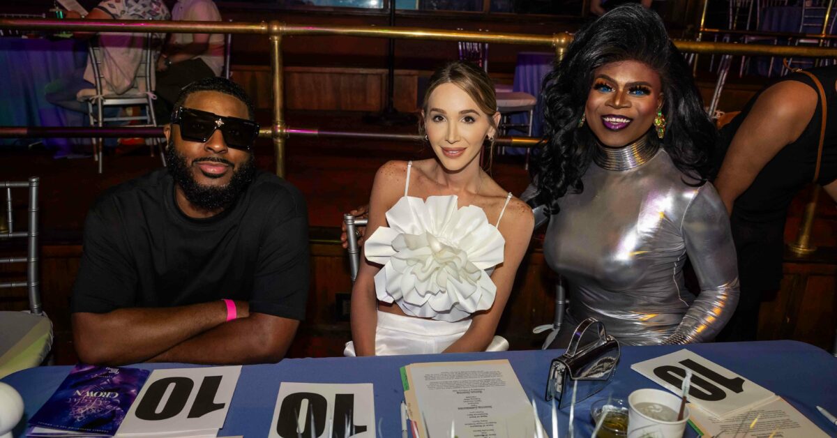 Judges, left to right: Sebastian St. Laurent from the International Iconic House of St. Laurent; Miss Trans Michigan Lyndsey K. Taylor; Katrina Alexis Monae, Miss Kitty 2022. Photo: @That.Gay.Photographer