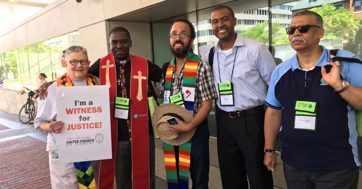 Carole Hoke at a peaceful protest rally. Courtesy photo