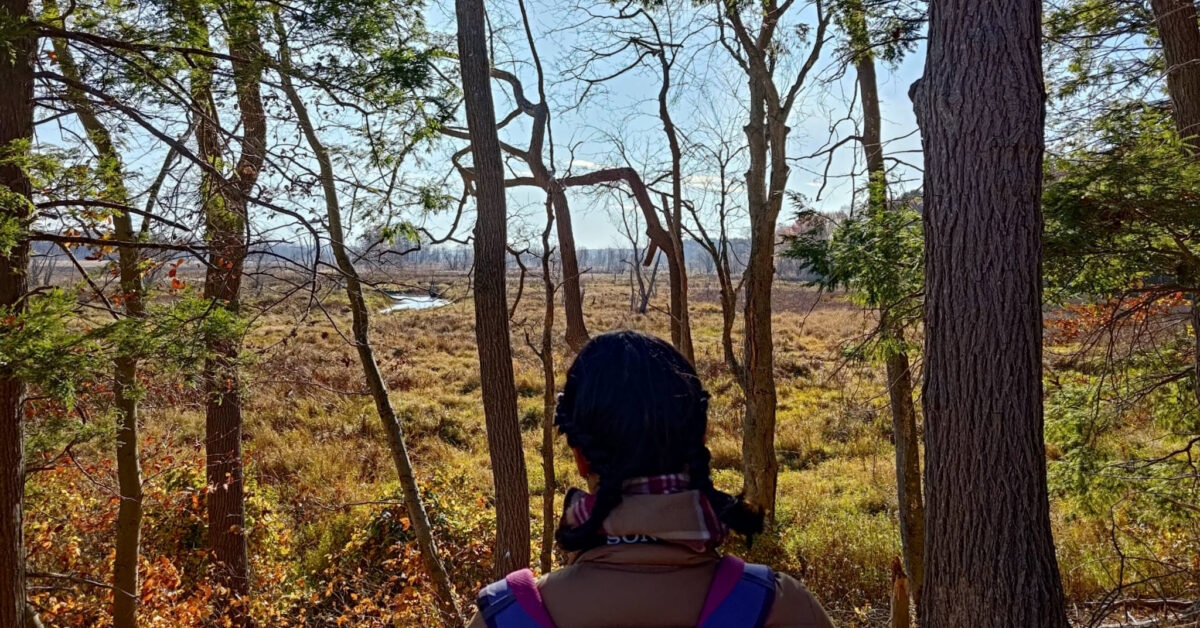 Ashley D'Souza soaks up nature on a hike. Courtesy photo