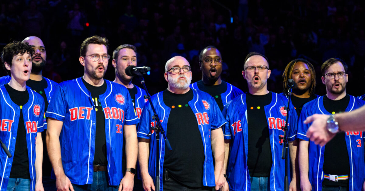 PRISM performs at Pistons Pride Night in 2025. Courtesy photo