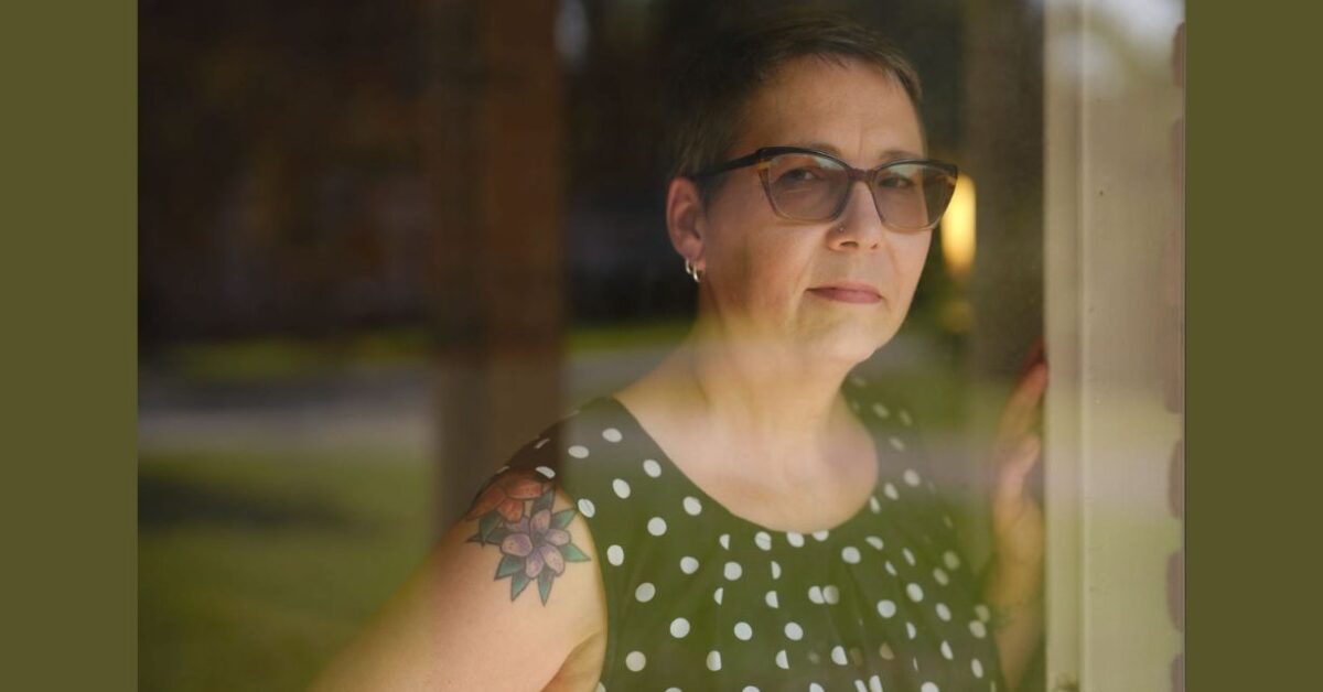 Angela Thompson in her home in Columbia, South Carolina. Photo: Ian Curcio for Uncloseted Media and The 19th