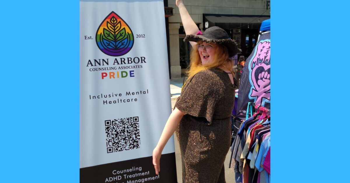 Rowan at Ann Arbor Counseling Associates booth. Photo: Anni Arbour