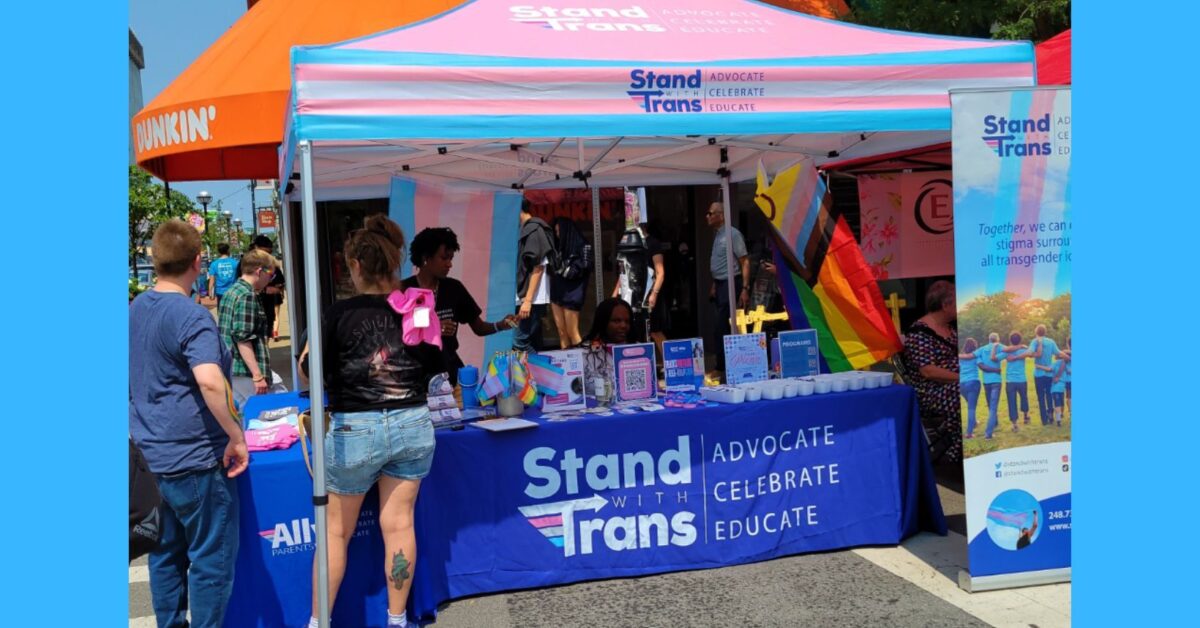 Stand with Trans booth. Photo: Anni Arbour