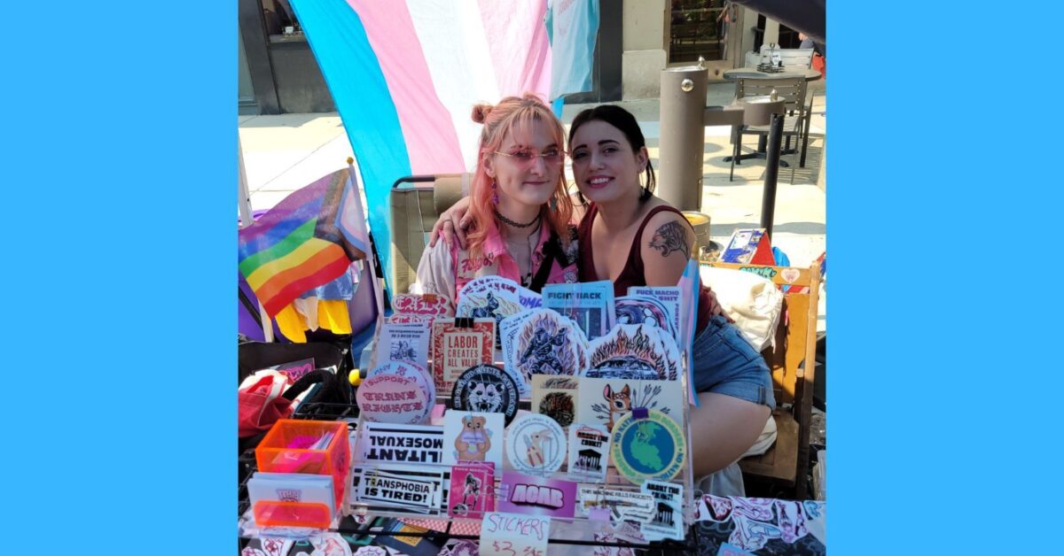 Trans artist and girlfriend. Photo: Anni Arbour