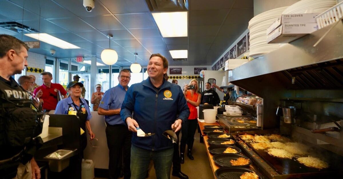 DeSantis at the grill. Photo: FLGov.com