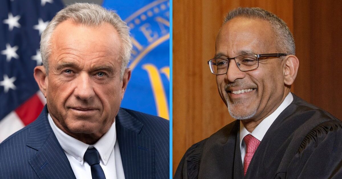 U.S. Health and Human Services Secretary Robert F. Kennedy, Jr. and federal judge Mustafa T. Kasubhai. Official portraits