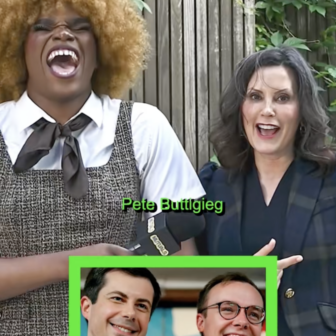 Gov. Whitmer on Gaydar with Anania. Photo: TikTok