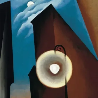 Georgia okeeffe new york street with moon 1925