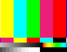 Television Screen Error. Tv Test Pattern And Tv No Signal Concep