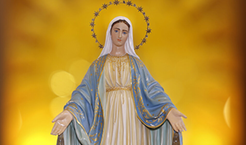 Statue Of The Image Of Our Lady Of Grace, Mother Of God In The C